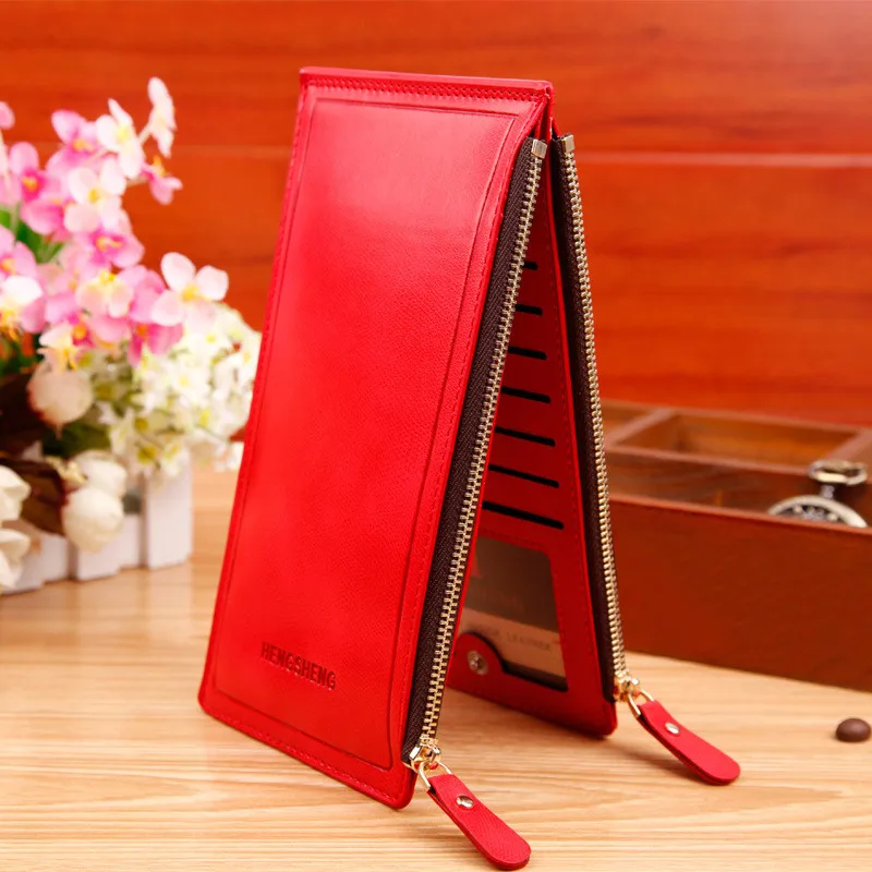  2016 Women Wallets Ultra-large Capacity Double Zippers Fashion Luxury Lady Purses Clutch Card Holders Free Shipping J422 