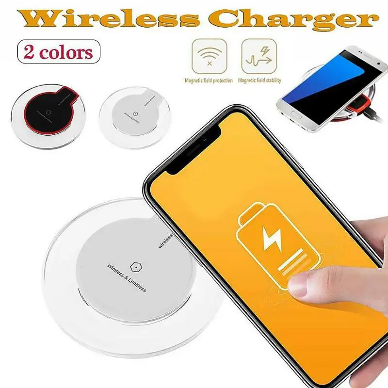 K9 Kristall Telefon Drahtlose Ladegerät Adapter QI USB Schnelle Lade Für Iphone 6/7/8/X Stecker sam