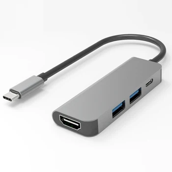 

4 in 1 USB 3.1 USB -C Type C Hub to 4K @30hz HDMI 2 USB 3.0 Type C PD Charging Adapter for Macbook Samsung S9 S8 Note 9 Note 8