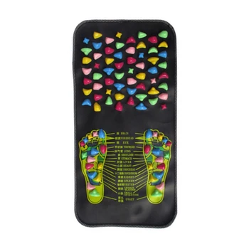 

1 Piece Acupuncture Cobblestone Colorful Foot insoles Reflexology Walk Stone Square Foot Massager Cushion for Relax Body