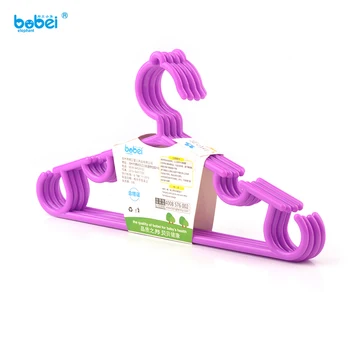 

5pcs/Lot baby kids clothes hangers portable Arc hook design outdoor clothes drying rack for children durable PP plastic material