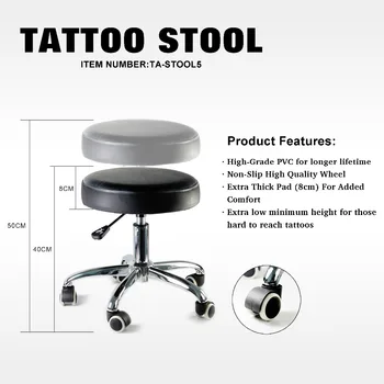 

Hydraulic Tattoo Stool With Big Seat Cushion