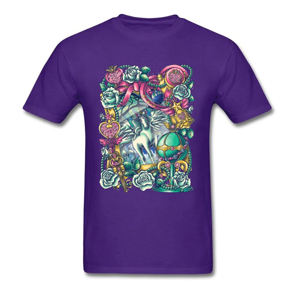 Fashionable Short Sleeve Tees Summer/Fall O-Neck Cotton Men T Shirts Guardian of the Dream World Fashionable T Shirt 2018 Newest Guardian of the Dream World purple