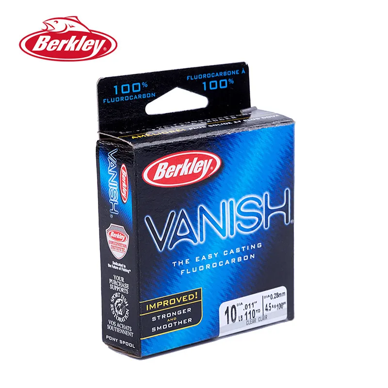 Berkley Vanish фторуглеродная леска 110yd100m прозрачный цвет 4-14LB бестеневая углеродная леска рыболовные снасти аксессуары