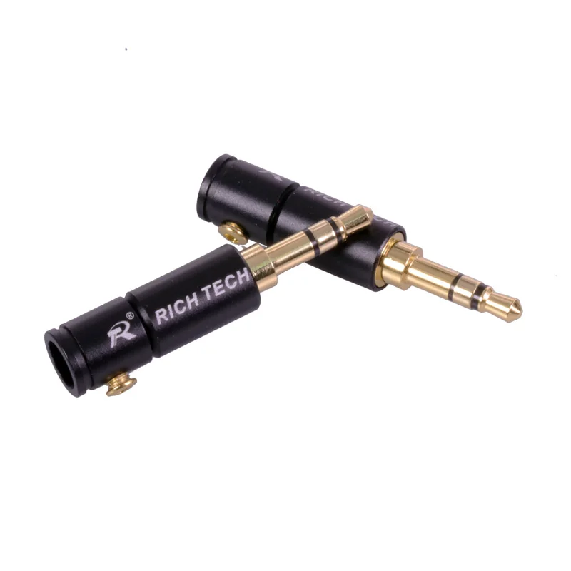 50pcs 3Pole Jack 3 5mm Connector 3 5mm Plug Audio Adapter Stereo Headset Dual Track Headphone With Screw