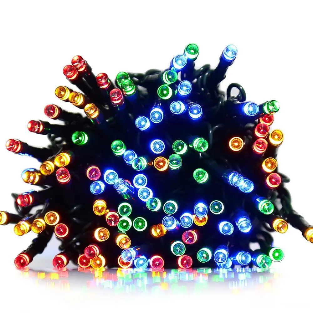 Modos de Led Movido a Energia Festa de Natal Quintal ao ar 2pcs ao ar Livre Solar Luz Cordas Jardim Fada Lâmpada 10m 22m 100 Led 200 8 10 solar power