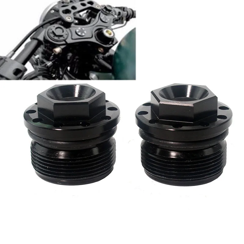 Motorcycle 39mm Black Anodized Fork Tube Cap Bolt For Harley Sportster