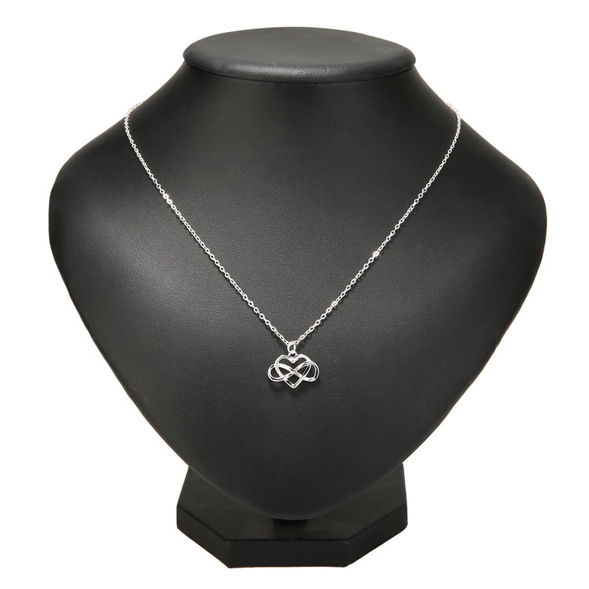 Shellhard Infinity Heart Pendant Necklace Fashion Silver Plated Love Chain Choker Necklace For Women Party Jewelry Wholesale