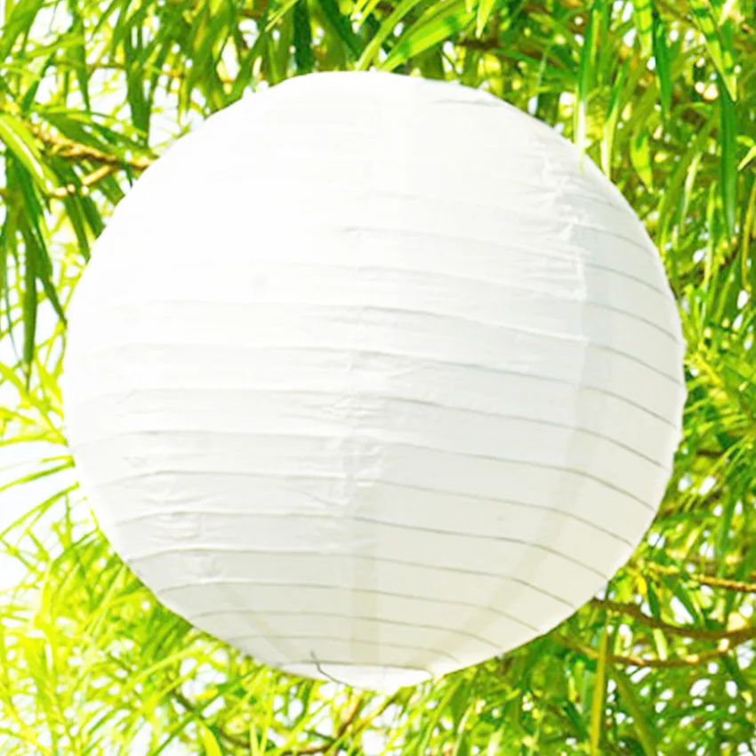 High Quality Paper Lanterns 5PCS Festival White 16inch 40cm Wedding Decoration DIY Birthday