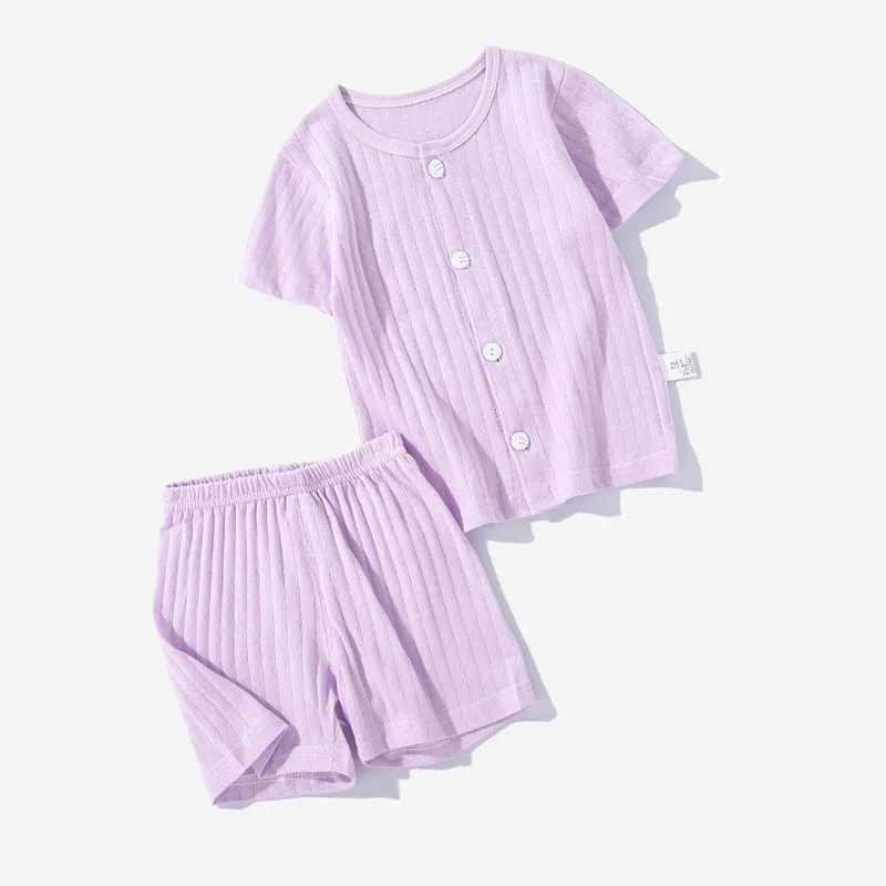 COOTELILI Cotton Baby Boys Clothing Children Summer Boys Clothes Sets Solid Kids Boy Clothing Set T-shit+Pants Summer Suits  (10)