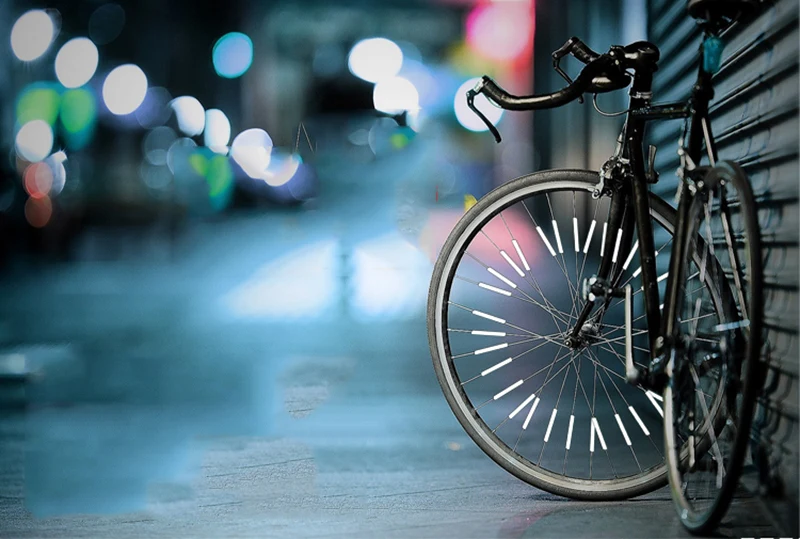 12Pcs Bicycle Mountain Bike Riding Wheel Rim Spoke Mount Clip Tube Warning Light Strip Reflector Reflective Outdoor 75mm (5)