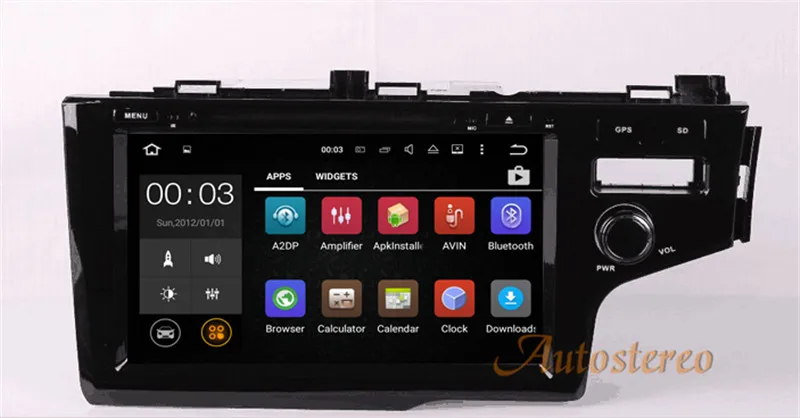 Clearance 9 inch Car CD DVD player Android7.1 Quad core Car GPS navigation for Honda Fit RHD 2014-2017 radio mirror link mp3 video player 10