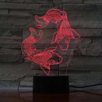 

Novelty 3D Visual illusion lamp Children Lighting RGB 7 Colors Desk Table Light plexiglas plate DC 5V Decor nightlamp With USB