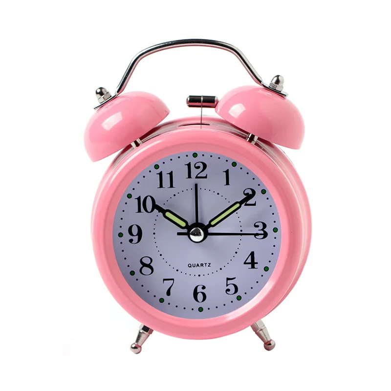 Vintage Alarm Clock Bedroom Office Bedside Desk Table Clock Double Bell