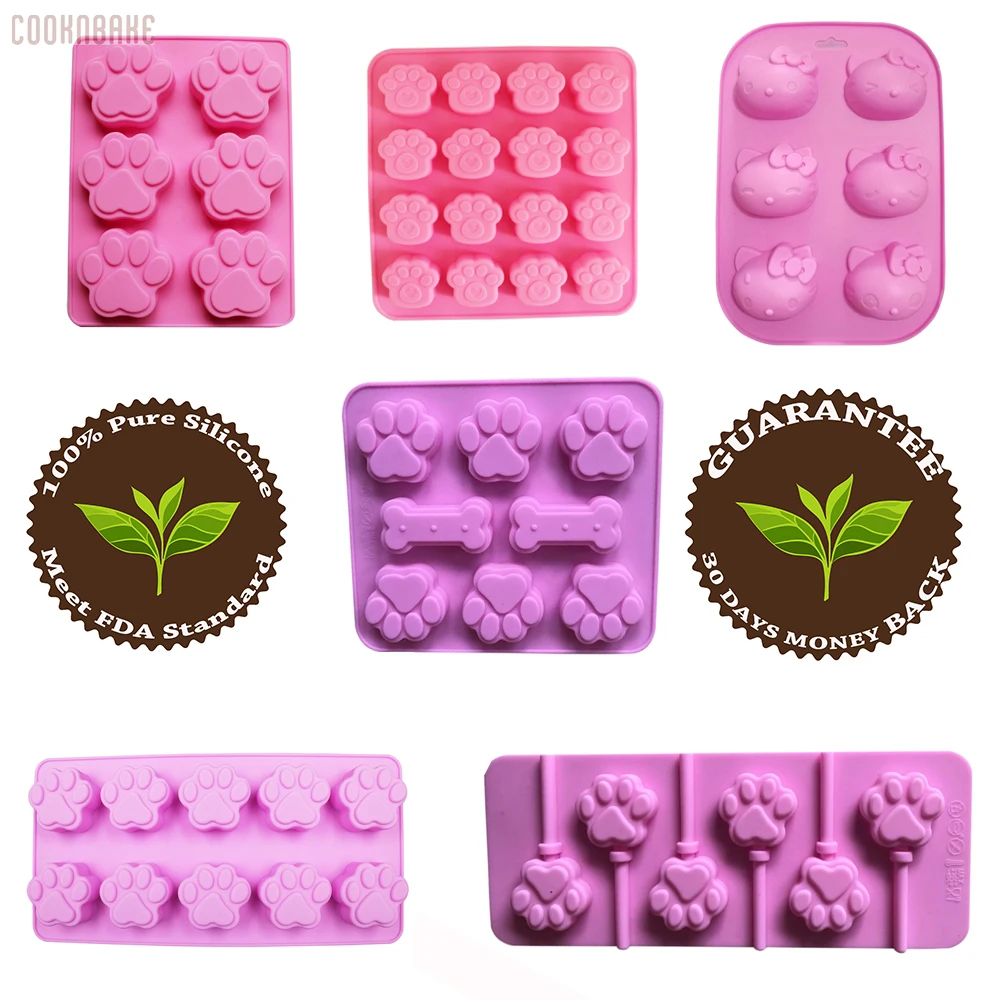 

COOKNBAKE DIY NEW Silicone Mold for Chocolate, Ice cube, Jelly , Pudding, Handmade Soap, Silicone Cake Mold, Cat Claw Series