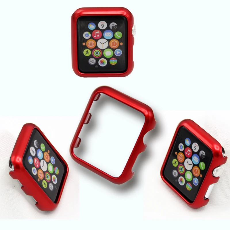 5 Colors Hard PC Bumper Cover for Apple Watch Case Series 3/2/1 Protection Shell Frame for 38mm 42mm iWatch Watch Bands