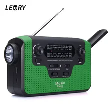 LEORY Портативный Открытый bluetooth ручной Солнечный Аварийный радио FM MW SW World Band приемник 12 светодиодный солнечный светильник динамо радио
