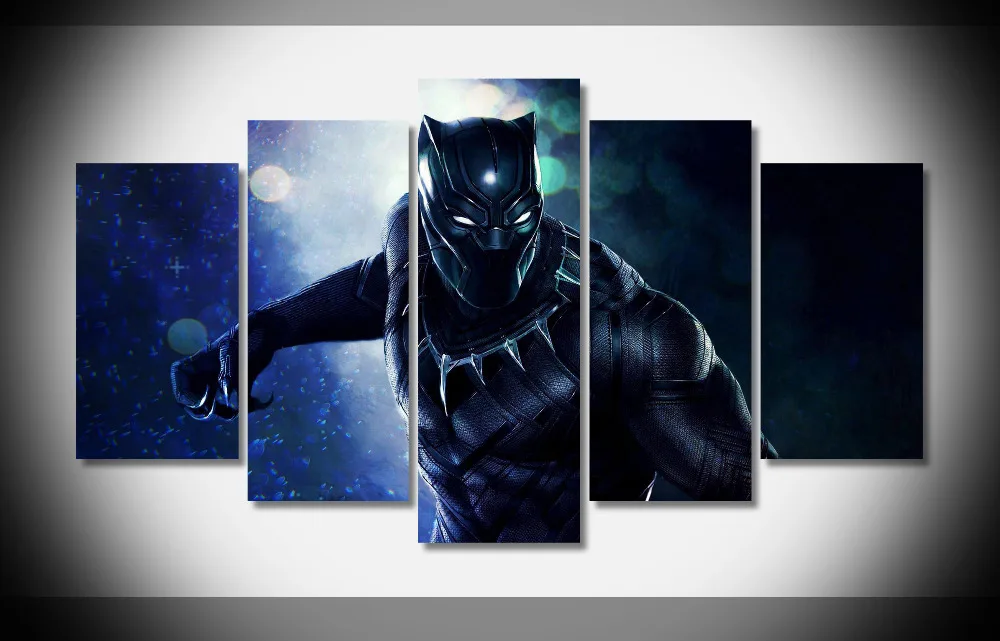 

7058 Black Panther 2018 Marvel Movie WallpapersByte poster Framed Gallery wrap art print home wall decor wall picture Already