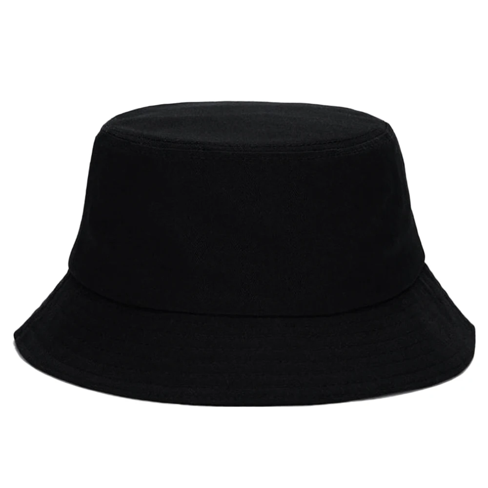 Unisex Casual Black Cotton Bucket Hat Boonie Hunting Fishing Sun Cap ...