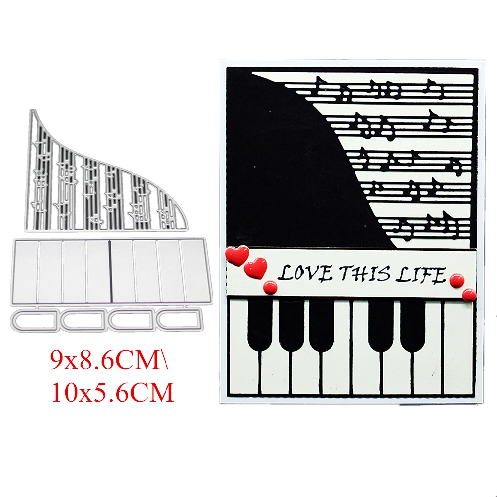 

Craft Die Piano 9x8.6CM\10x5.6CM Metal Cutting Dies Stamp Stencil for DIY Scrapbooking Photo Frame Album Embossing Paper Stitch