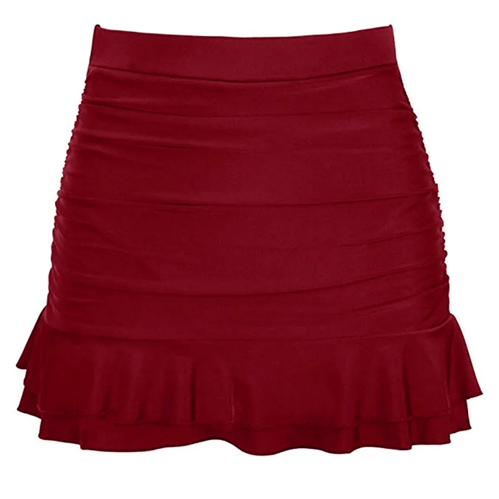 red swim skirt