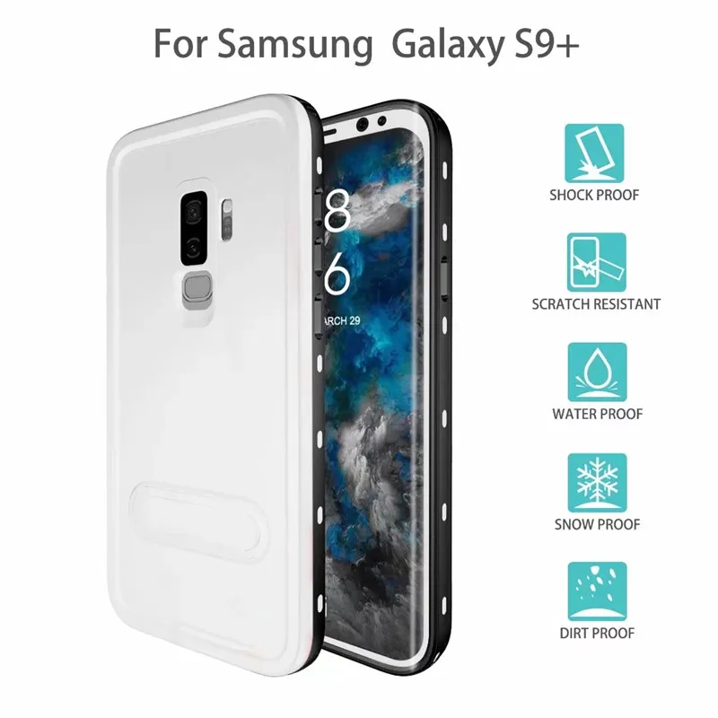 Для samsung Galaxy S9 Чехол IP68 Водонепроницаемый подводный ПК+ ТПУ с прочный корпус чехол для samsung Galaxy S9 plus чехол - Цвет: White
