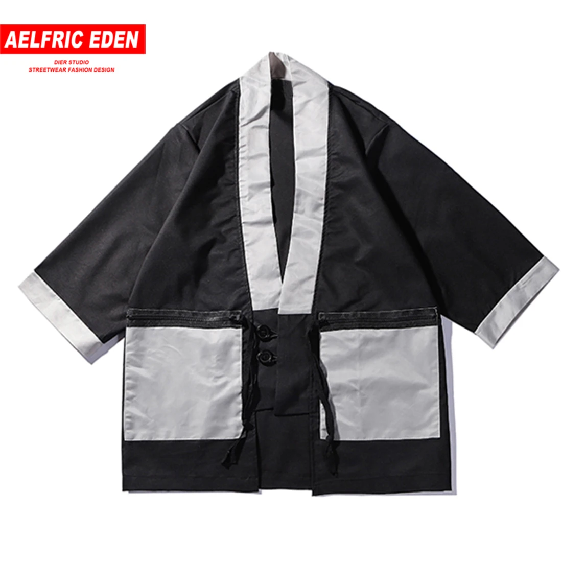 

Aelfric Eden Kimono Cardigan Jackets Mens Japan Style Hip Hop Windbreaker Patchwork Casual Streetwear Coats 2019 Fashion Outwear