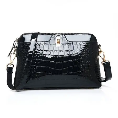Женская сумка-мессенджер, стильная сумочка аллигатора, роскошные сумки, женские сумки, дизайнерская сумка через плечо, женская сумка YM380Z - Цвет: Черный