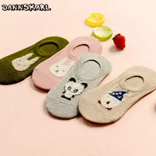 2017 Summer Women Sock Slippers 3d Cartoon Invisible Boat Socks For Woman Spring Kawaii Cotton Female Hosiery Funny Woman Socks