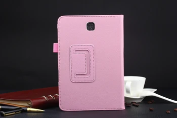 

20pcs/lot Litchi Support leather skin cover case for Samsung Galaxy Samsung Galaxy Tab S2 8.0 T710 T715 wallet flip case