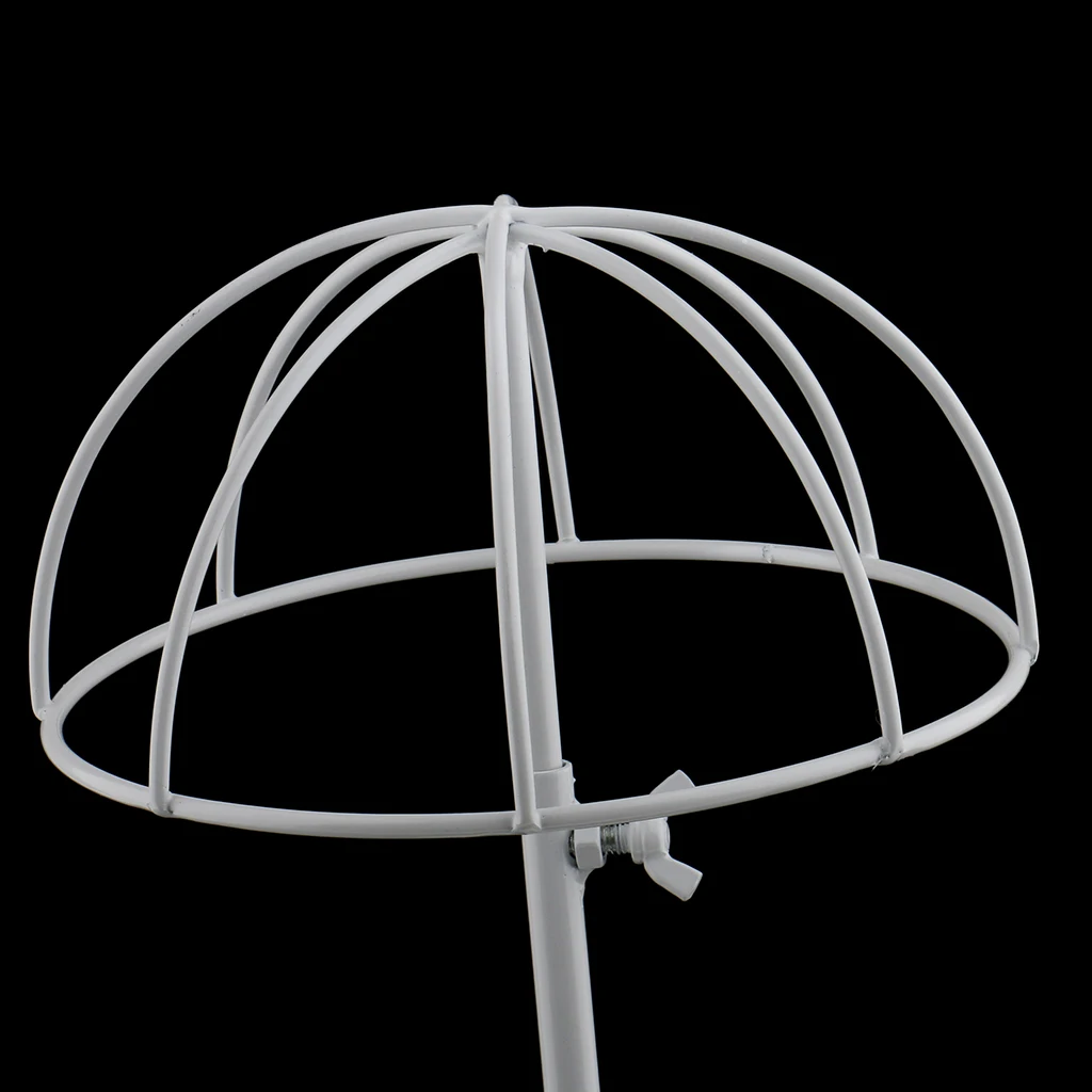2 Colors Metal Hat Cap Helmet Rack Hair Wig Toupee Holder Storage Display Stand