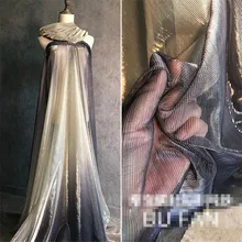 50 см* 145 см/шт Superflash шампанское золото и фиолетовый чередование Лазерная дизайнерская ткань