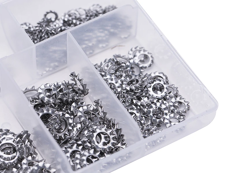 Шайбы из нержавеющей стали 300 шт./компл. M2.5 M3 M4 M5 M6 M8 Mix 304|serrated lock washer|steel washersstainless steel