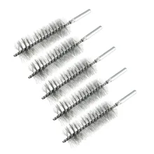 UXCELL Новое поступление 5 шт 0,3 мм 155 мм длина стальная проволочная трубка щетка для трубка в виде бутылки очистки, дымоход щетка для очистки