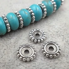 100 шт./лот 8 мм в канавке сплав серебро колеса разделитель бусины diy сплав ювелирные изделия Аксессуары для браслетов