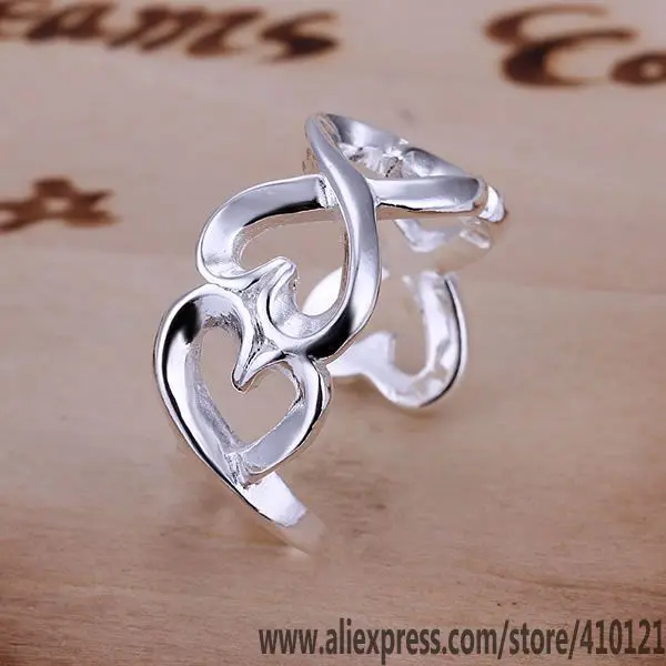 

R091 Hot sale free shipping silver fine jewelry,Wholesale 925 Jewelry Silver charms fashion Opened Ring /dsxamkea entanfaa