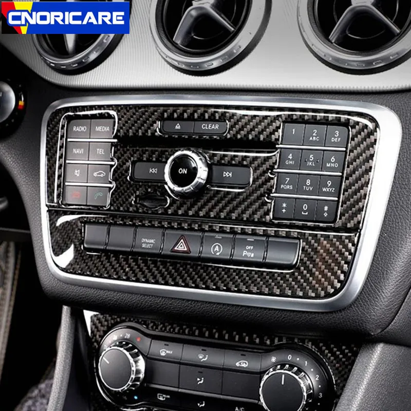 Автомобильный Стайлинг центральная консоль кондиционер CD панель управления декоративная наклейка Накладка для Mercedes Benz GLA X156 CLA C117