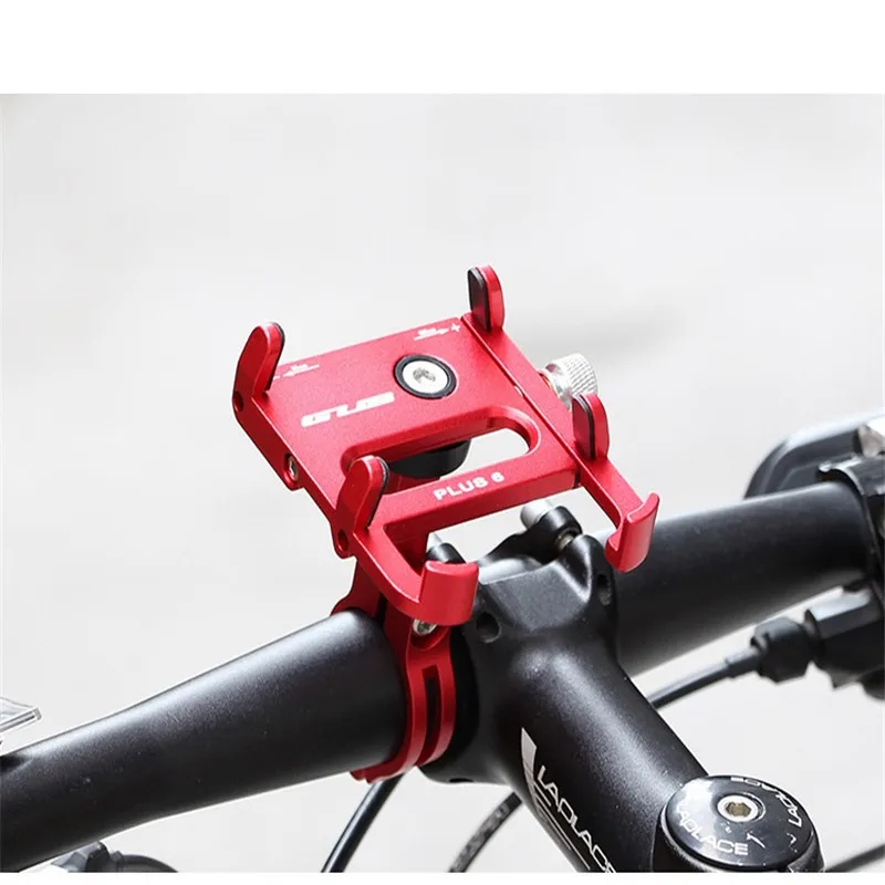 

Metal CNC Bike Bicycle Universal Cell Phone Holder Rack Motorcycle Handlebar Mount Handle Phone Support For 3.5-6.2" Phone GPS