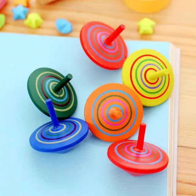 Classical Funny Exquisite Hand Spinning Top Toy Children Kid Leisure