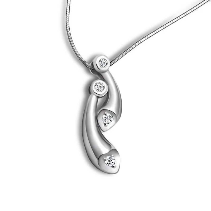Fashion charm silver dripping pendant. Simple solid 925