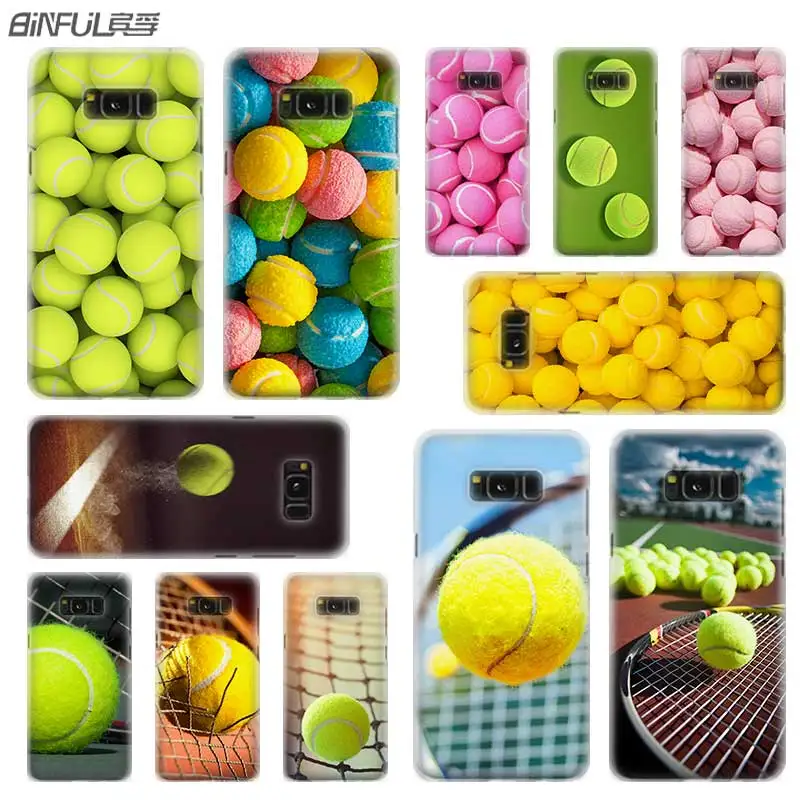 

BINFUL case cover hard Transparent for Samsung S9 S8 S7 S6 S5 S4 S10 Edge Plus for Galaxy Note 10 Pro 9 8 tennis ball movement