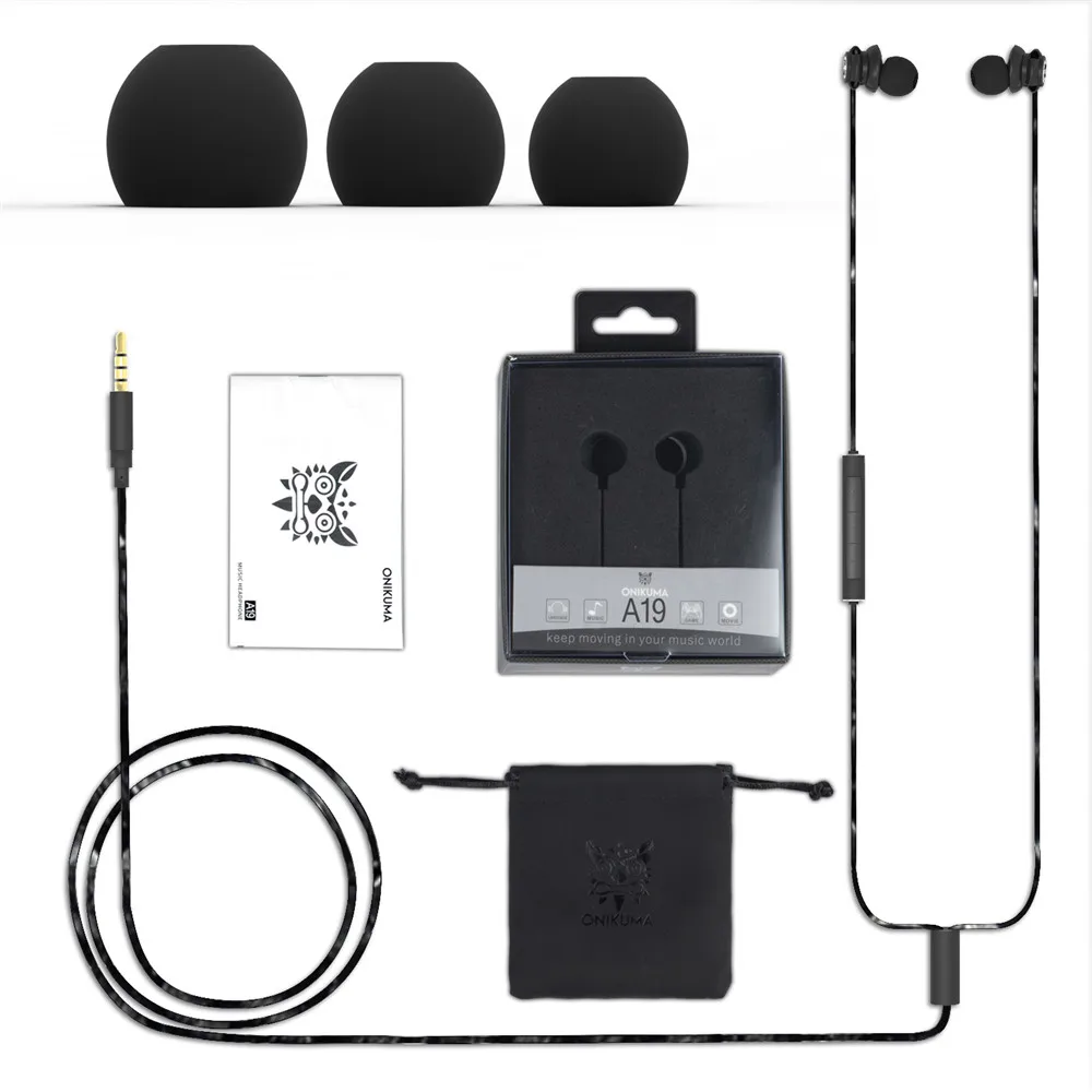 ONIKUMA A2 3.5mm In Ear Earphone Wired Heavy Bass Sound Quality Music Earbud Headset with Microphone for iPhone Samsung Mp3 Mp4 (14)