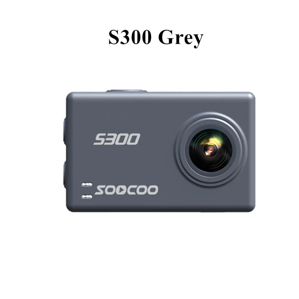 Soocoo S300 Экшн-камера 4k 30FPS 2,3" сенсорный экран wifi микрофон gps микрофон Пульт дистанционного управления чехол Спортивная камера 4k - Цвет: Grey