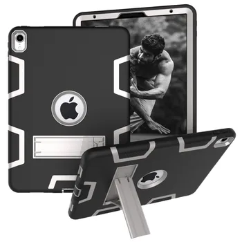 

New For Funda iPad Pro 11 Case Hybrid Rugged Rubber Plastic+Silicone High Impact Shockproof Stand Case Cover for iPad Pro 11