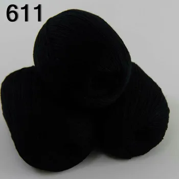 

High quality 100% pure cashmere luxury warm and soft hand-knitting yarn Black 233-611