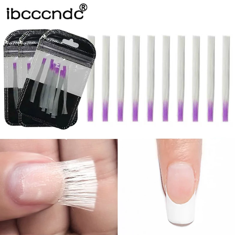 

New 3 Packs Fiberglass Nail Silk Extension Glass Fiber for Nail Extension Acrylic Tips Nail Form Nail Salon 30 pcs
