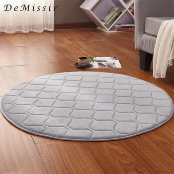 

DeMissir Solid Embossed Pattern Fleece 200cm Round Carpet For Living Room Chair Bedroom Pad tapete tapis alfombra tappeto