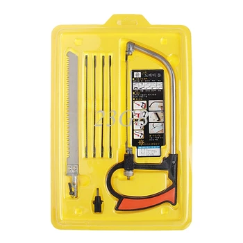 

2017 NEW Mental Saw Hacksaw Hand for Wood Woodworking 6 Blades Multi Purpose Tool Kits MAR27_17
