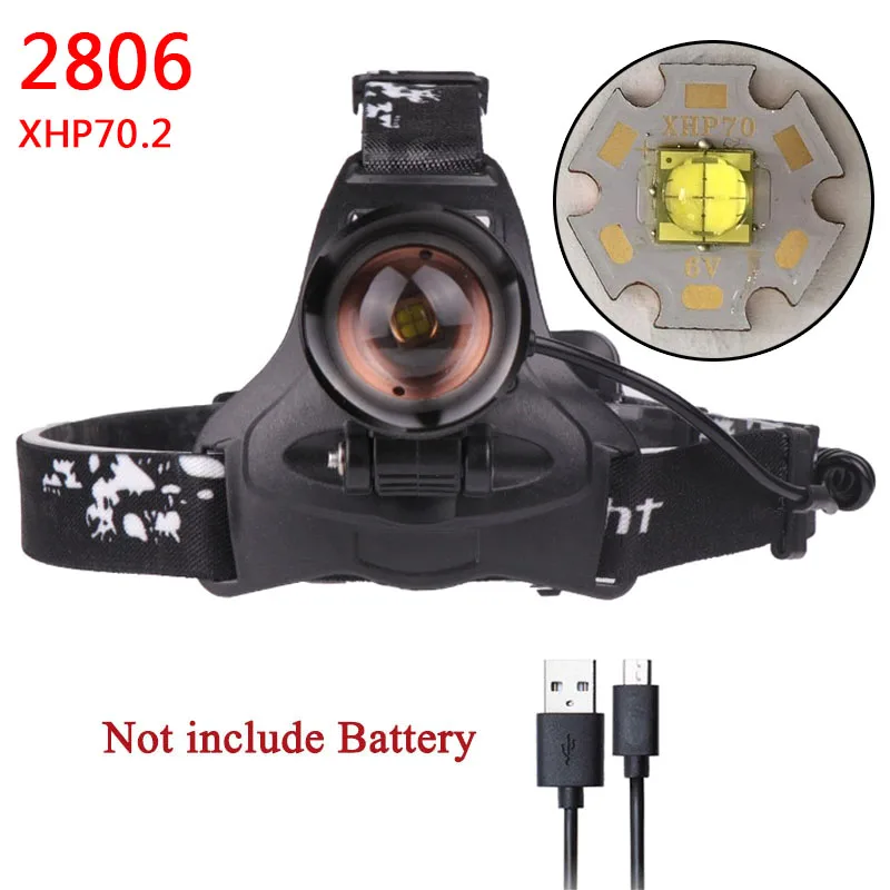 Litwod DZ20 CREE XHP70.2 светодиодный фары фара головного света лампы лобовой фонарь 18650 батарея VS 3 шт XM-L T6 - Испускаемый цвет: option E