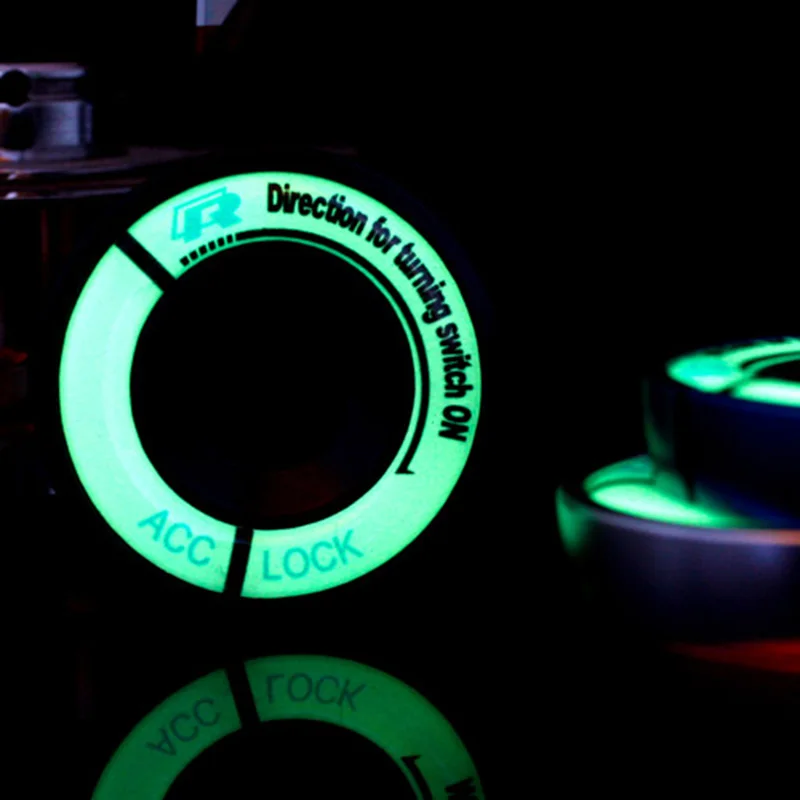 

Ignition key ring for automobile Luminous decorative key hole black red blue 3 color optional